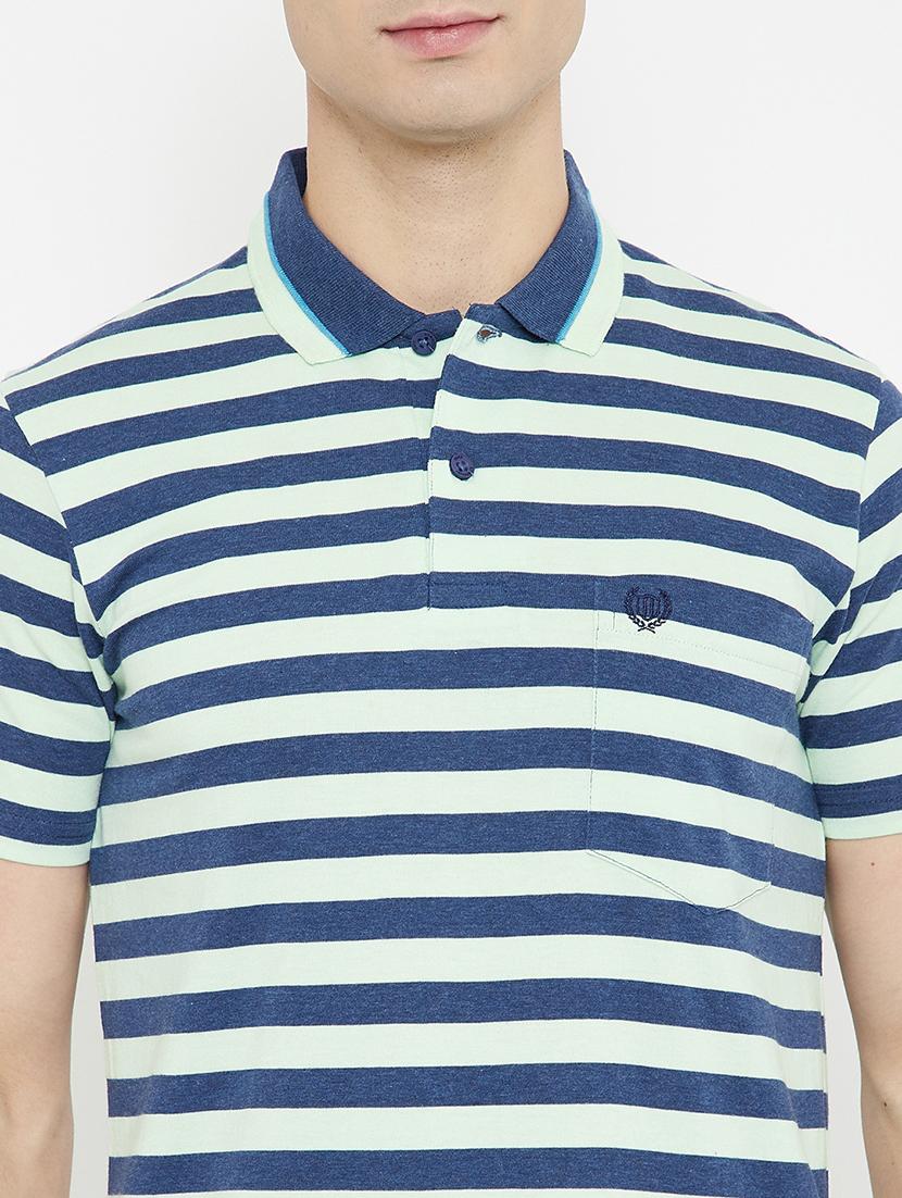 blue striped polo t-shirt - 17754195 - Standard Image - 3