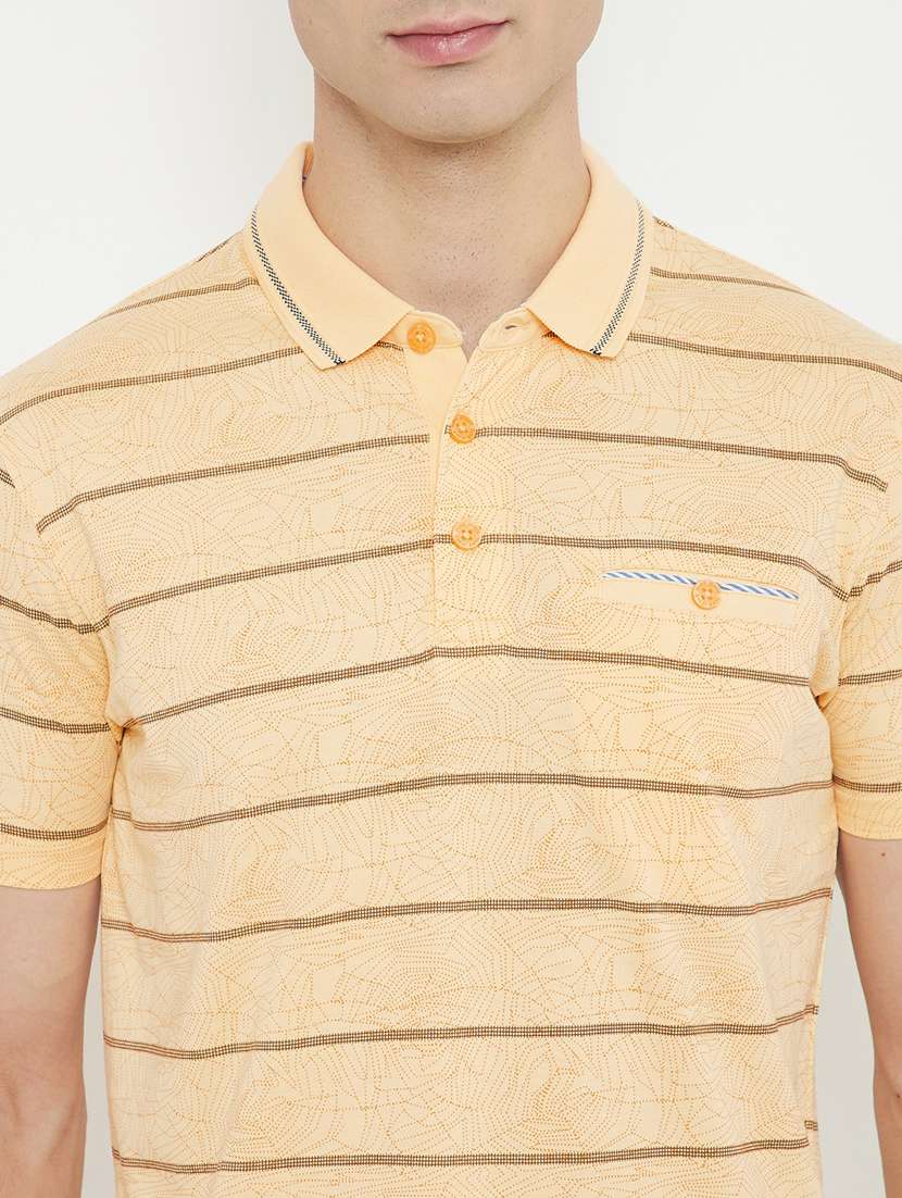 yellow striped polo t-shirt - 17754286 -  Standard Image - 3