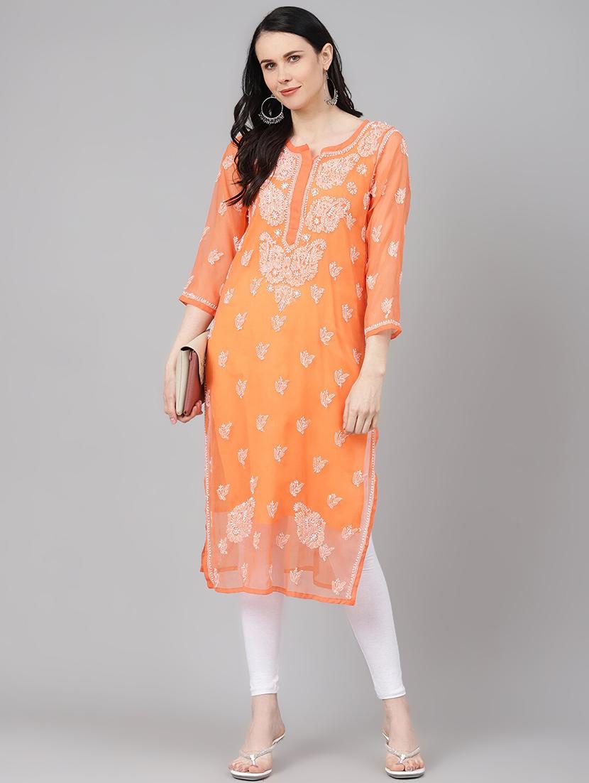 women's straight kurta - 17754618 - Standard Image - 3
