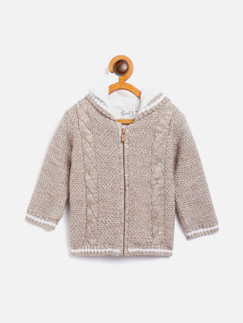 beige solid wool sweater