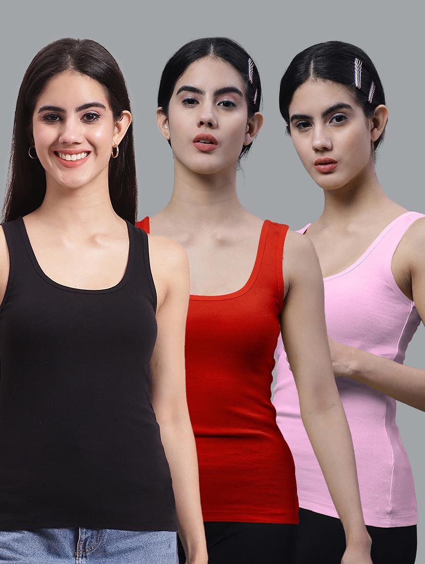 combo of 3 cotton camisole - 17755968 -  Zoom Image - 0