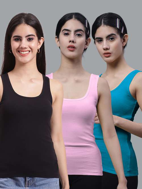 combo of 3 cotton camisole - 17755978 - Standard Image - 0