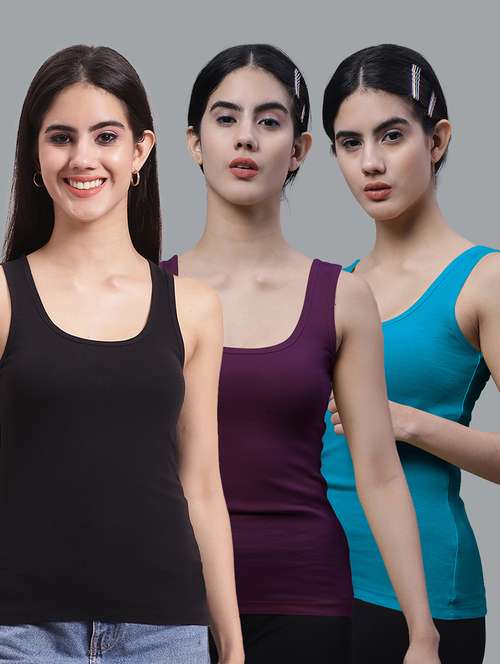 combo of 3 cotton camisole - 17755981 - Standard Image - 0