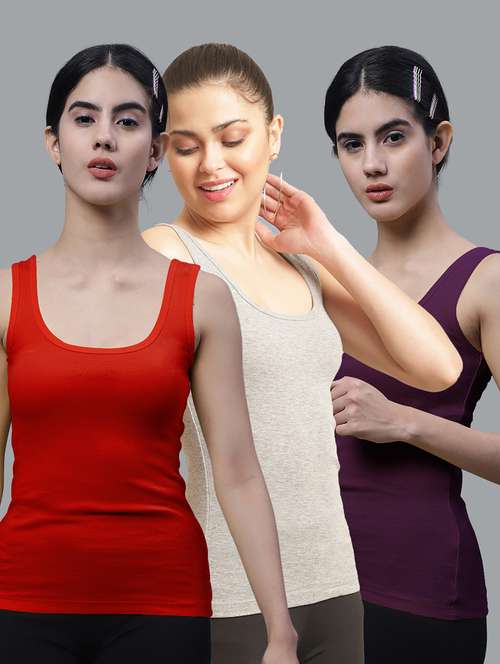 combo of 3 cotton camisole - 17755989 - Standard Image - 0