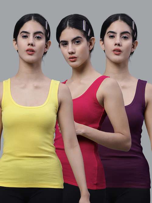 combo of 3 cotton camisole - 17756002 -  Standard Image - 0