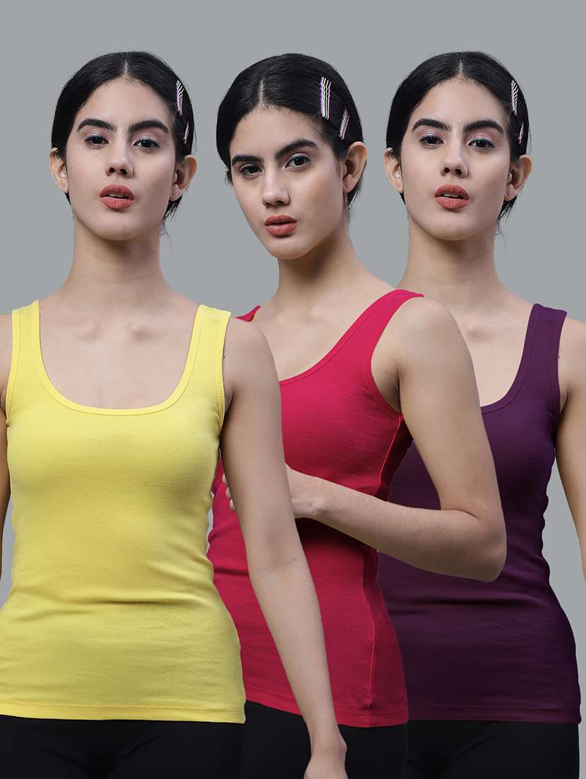 combo of 3 cotton camisole - 17756002 -  Zoom Image - 0