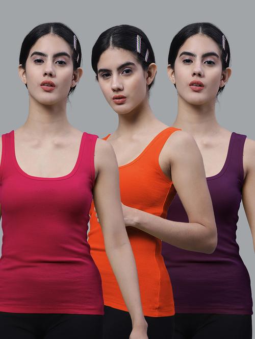 combo of 3 cotton camisole - 17756007 -  Standard Image - 0