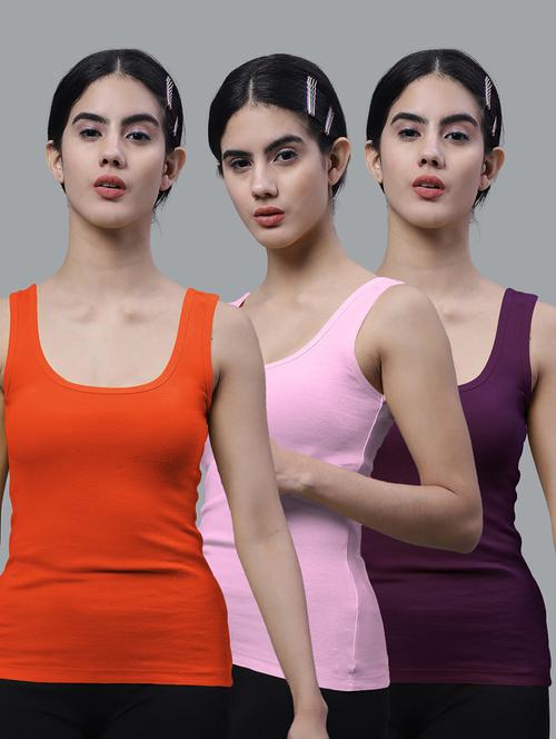 combo of 3 cotton camisole - 17756011 - Standard Image - 0