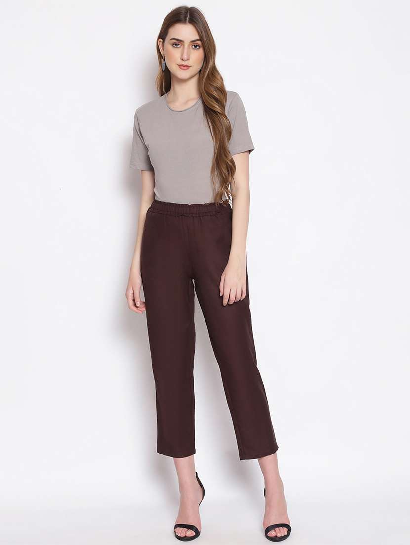 high rise crop pants - 17756138 - Standard Image - 3