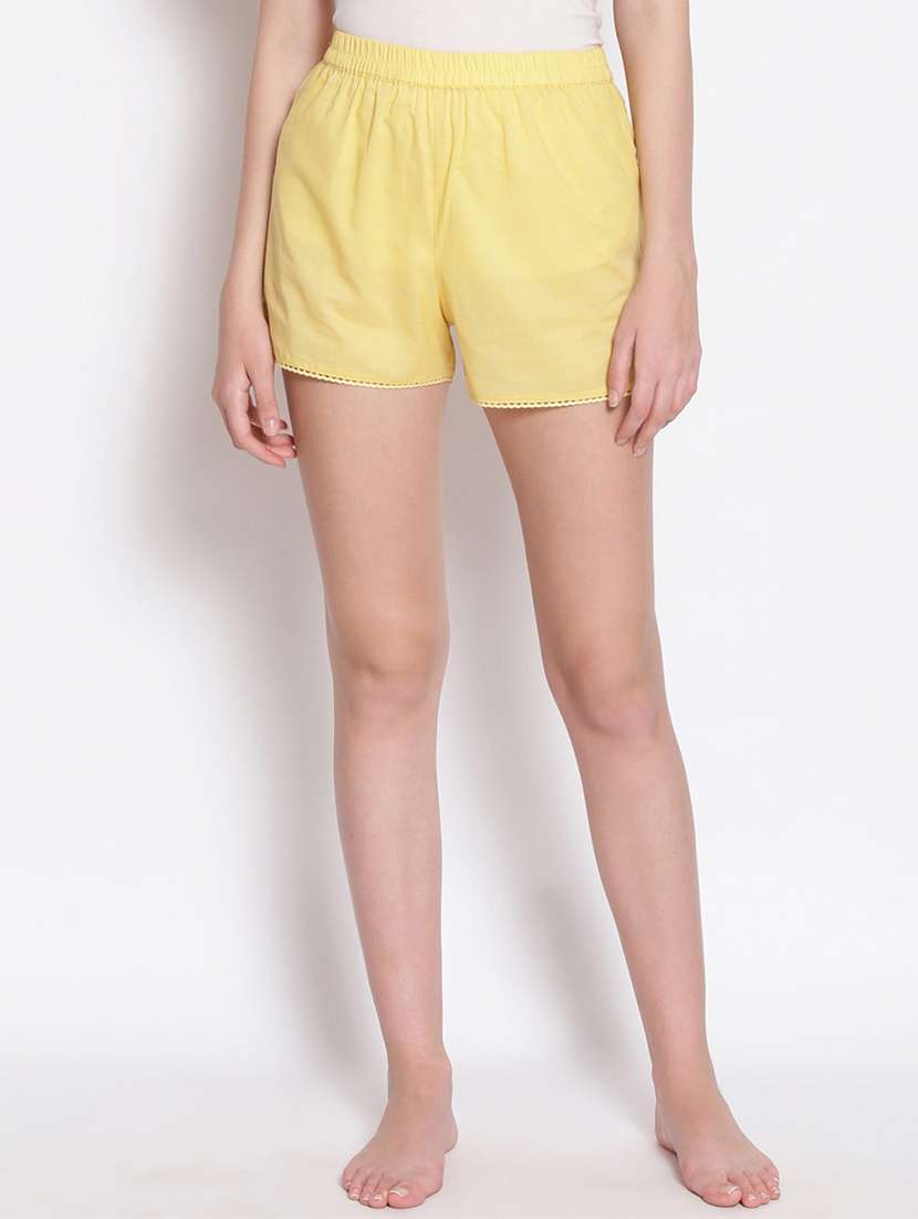 yellow cotton short