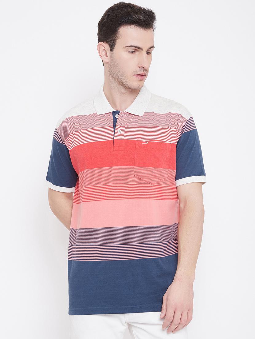 multi colored striped polo t-shirt - 17756399 - Zoom Image - 0