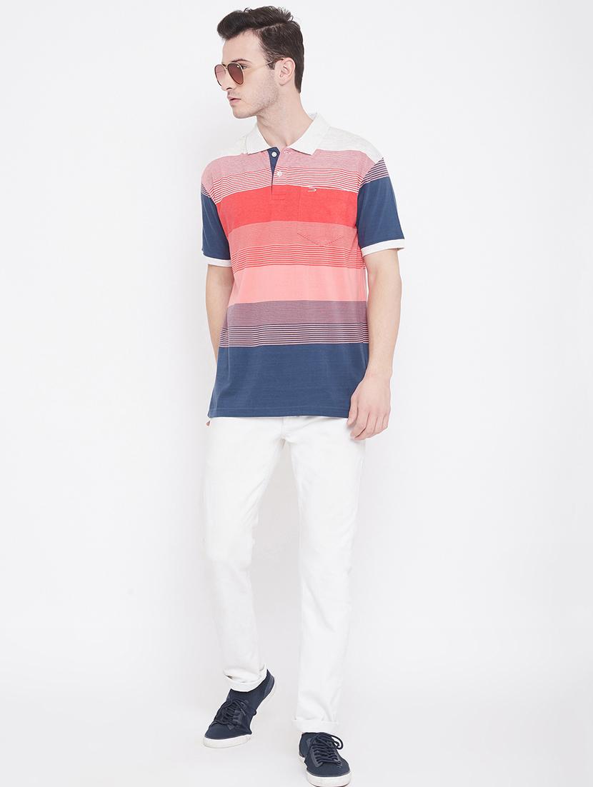 multi colored striped polo t-shirt - 17756399 - Standard Image - 3