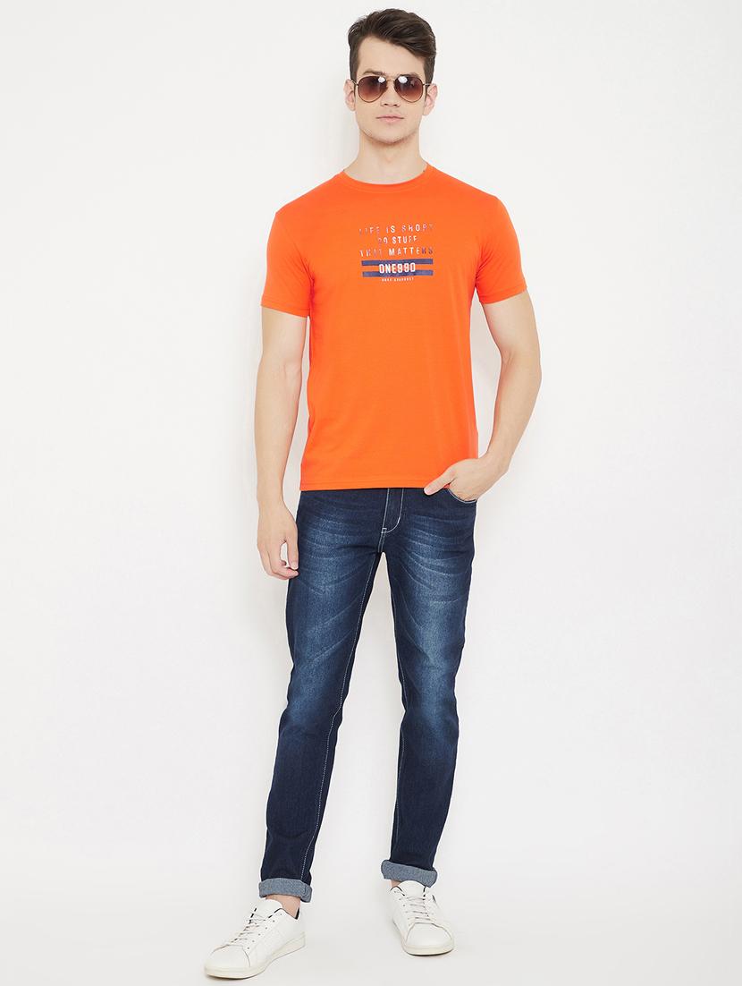 orange printed t-shirt - 17757557 - Standard Image - 3