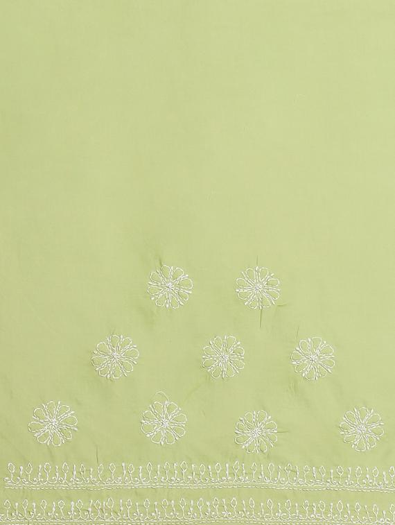 ada hand-embroidered green chikankari saree with blouse - 17757719 - Standard Image - 3