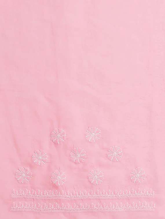 ada hand-embroidered pink chikankari saree with blouse - 17757720 -  Standard Image - 3