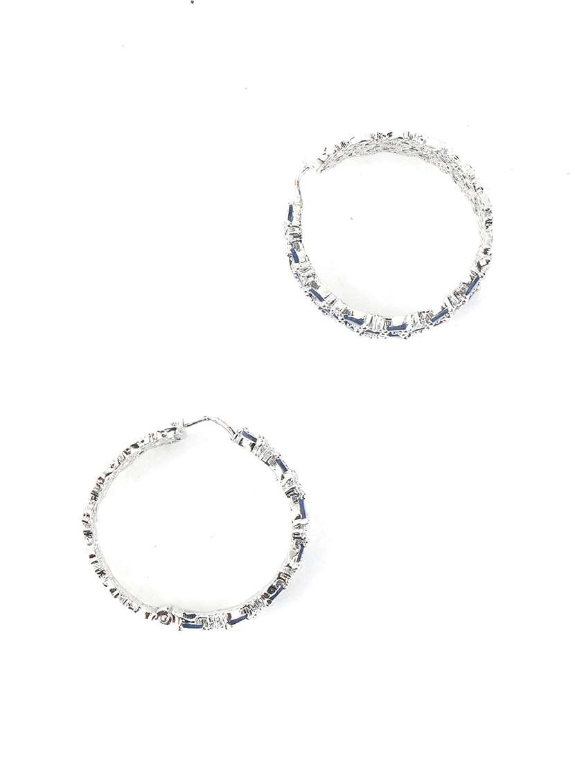 silver metal hoop earrings