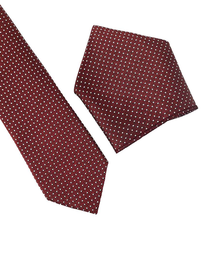 maroon silk blend tie - 17758257 -  Standard Image - 3