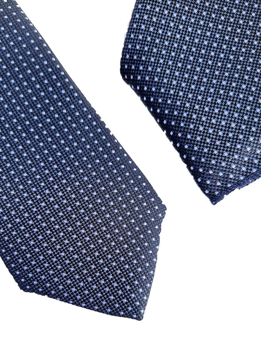 navy blue silk blend tie - 17758260 -  Standard Image - 3
