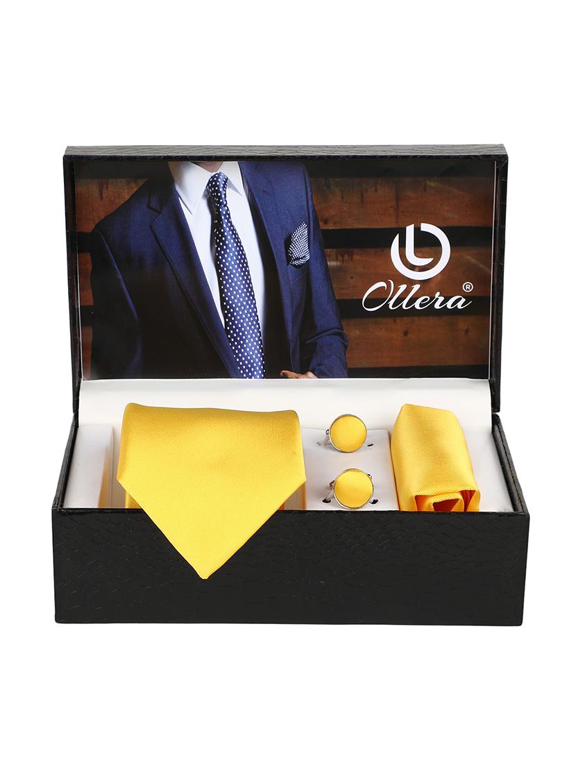 yellow silk blend tie - 17758268 - Zoom Image - 0