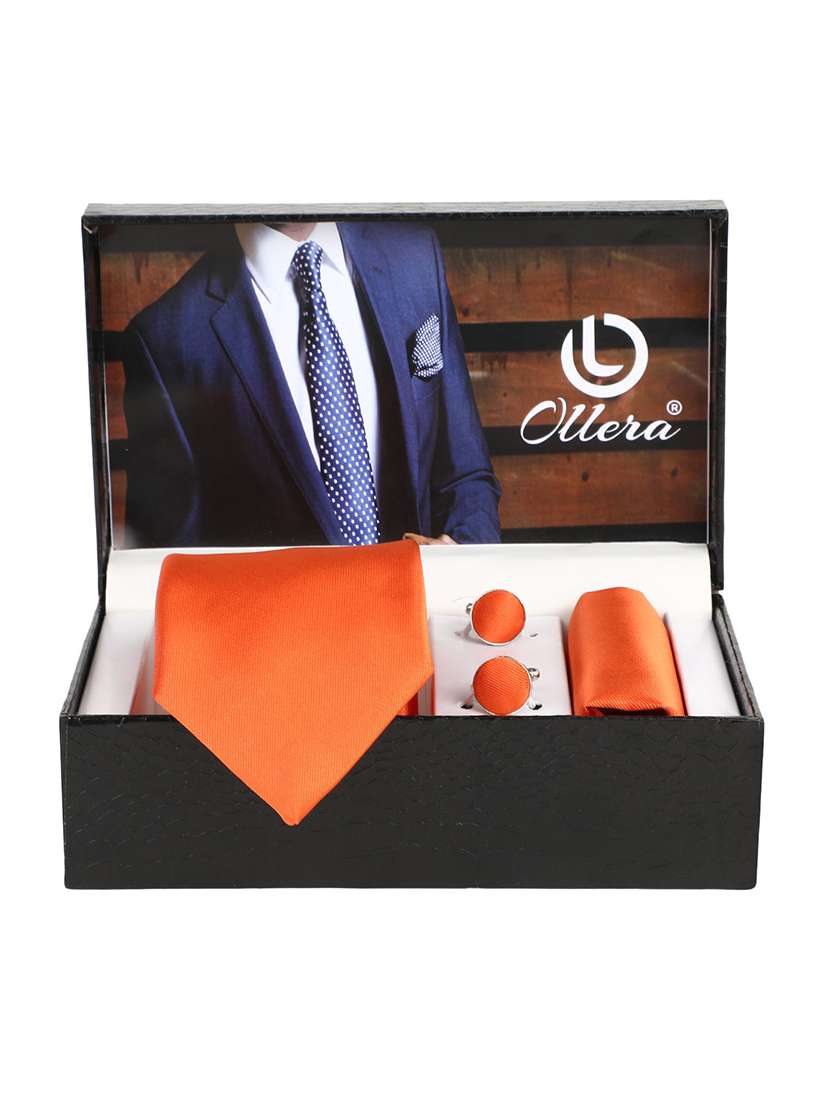 orange silk blend tie - 17758270 - Zoom Image - 0