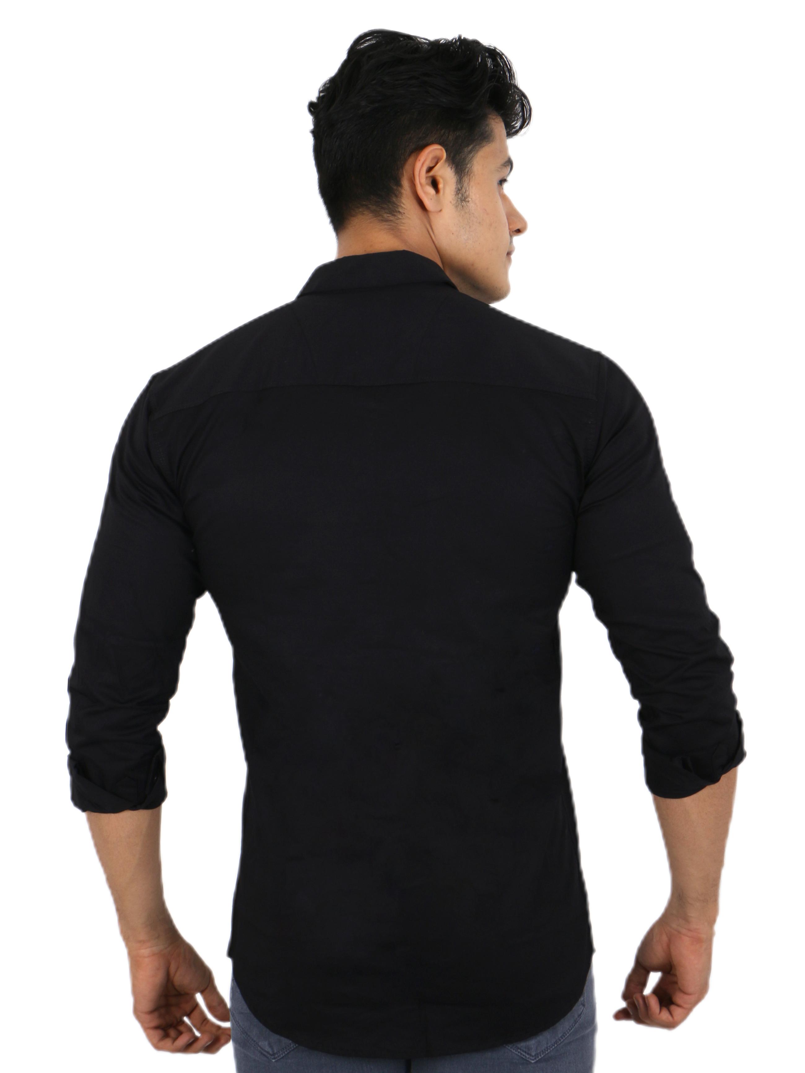 slimfit mens casual shirt - 17758366 - Standard Image - 3