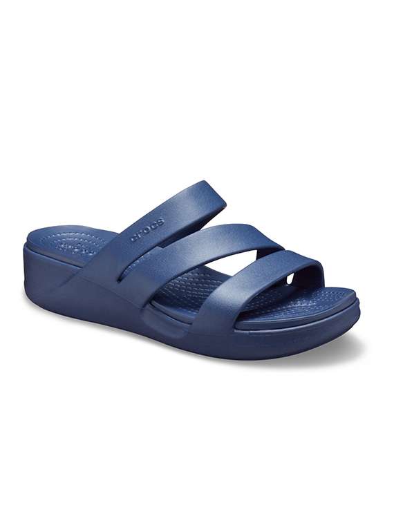 blue croslite platforms sandals