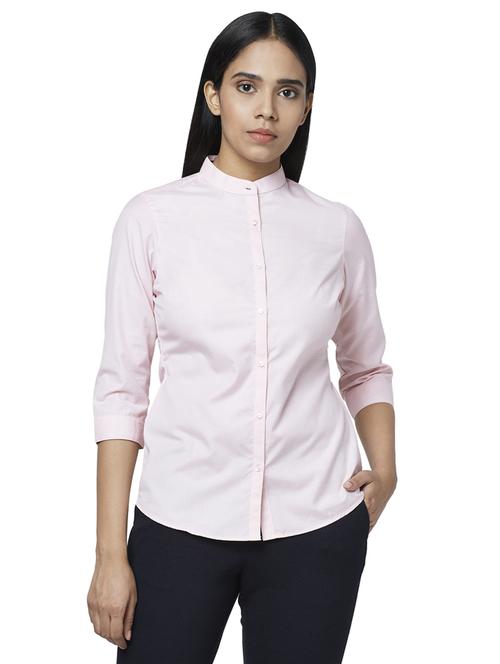 mandarin neck solid shirt  - 17759214 -  Standard Image - 0
