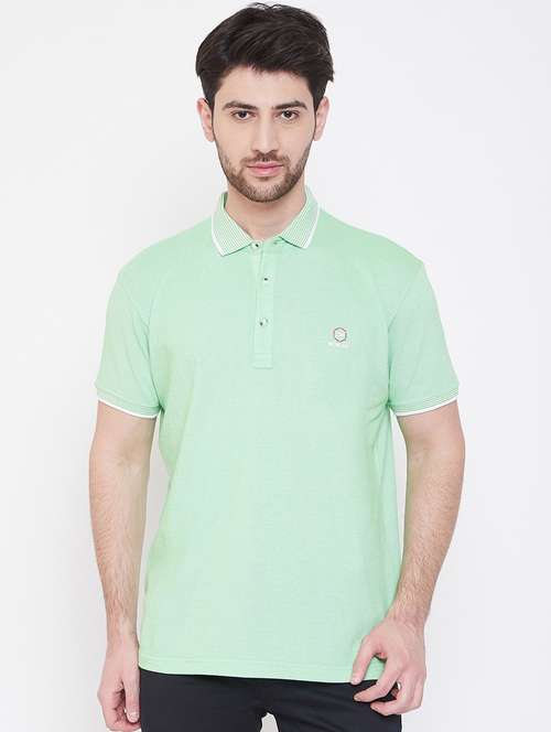 green solid polo t-shirt - 17760030 - Standard Image - 0