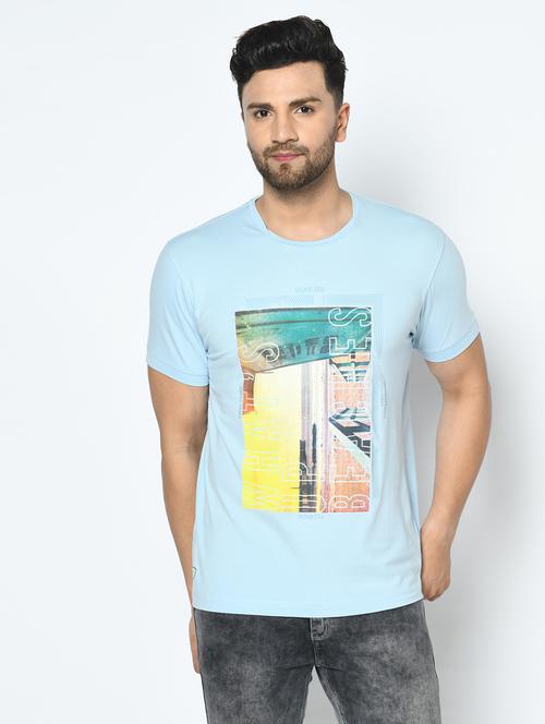 blue printed t-shirt - 17760031 -  Standard Image - 0