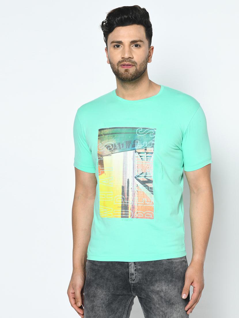 green printed t-shirt - 17760032 -  Zoom Image - 0