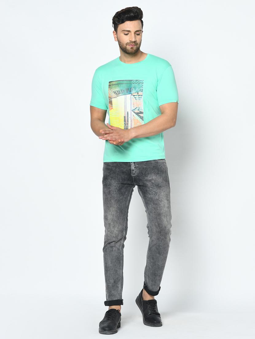 green printed t-shirt - 17760032 - Standard Image - 3
