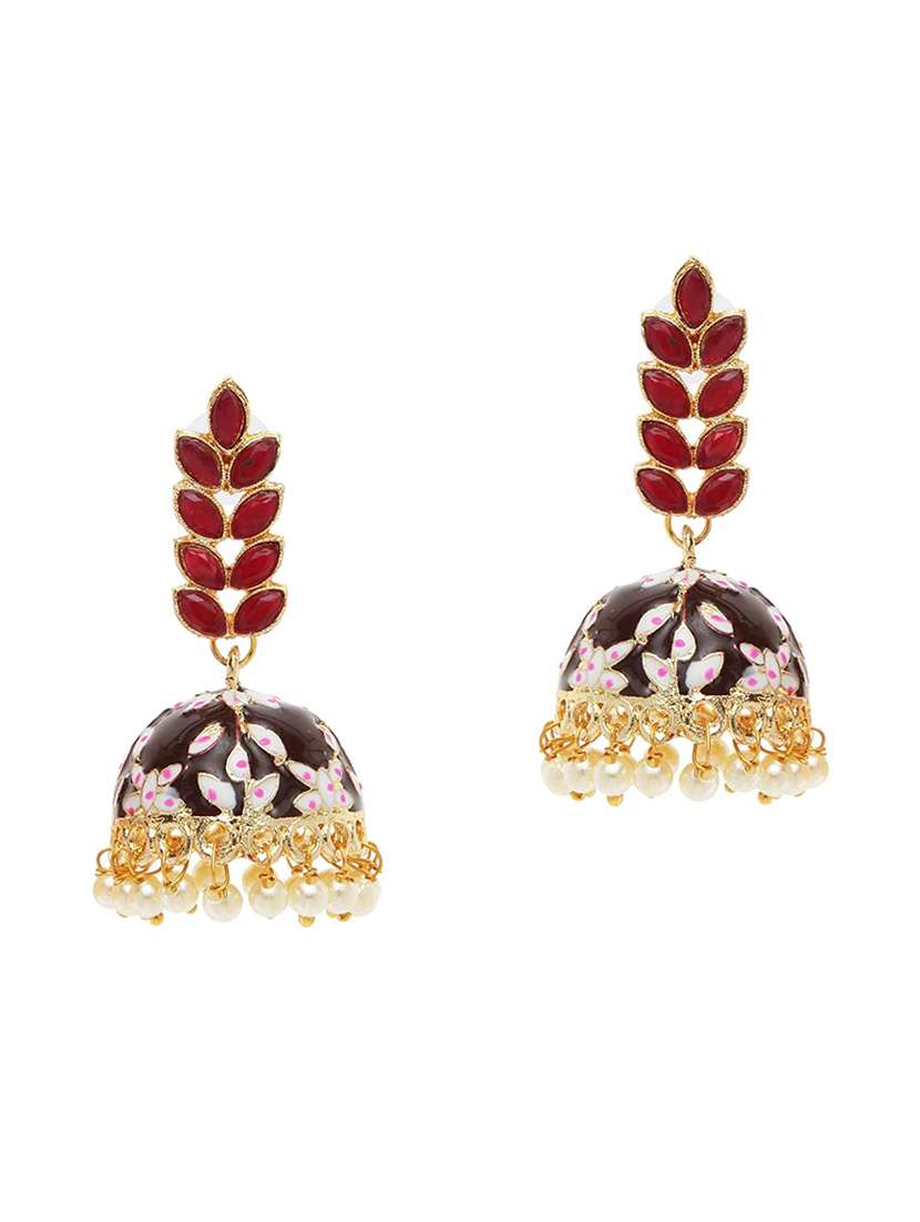 Black Brass Jhumka Earring