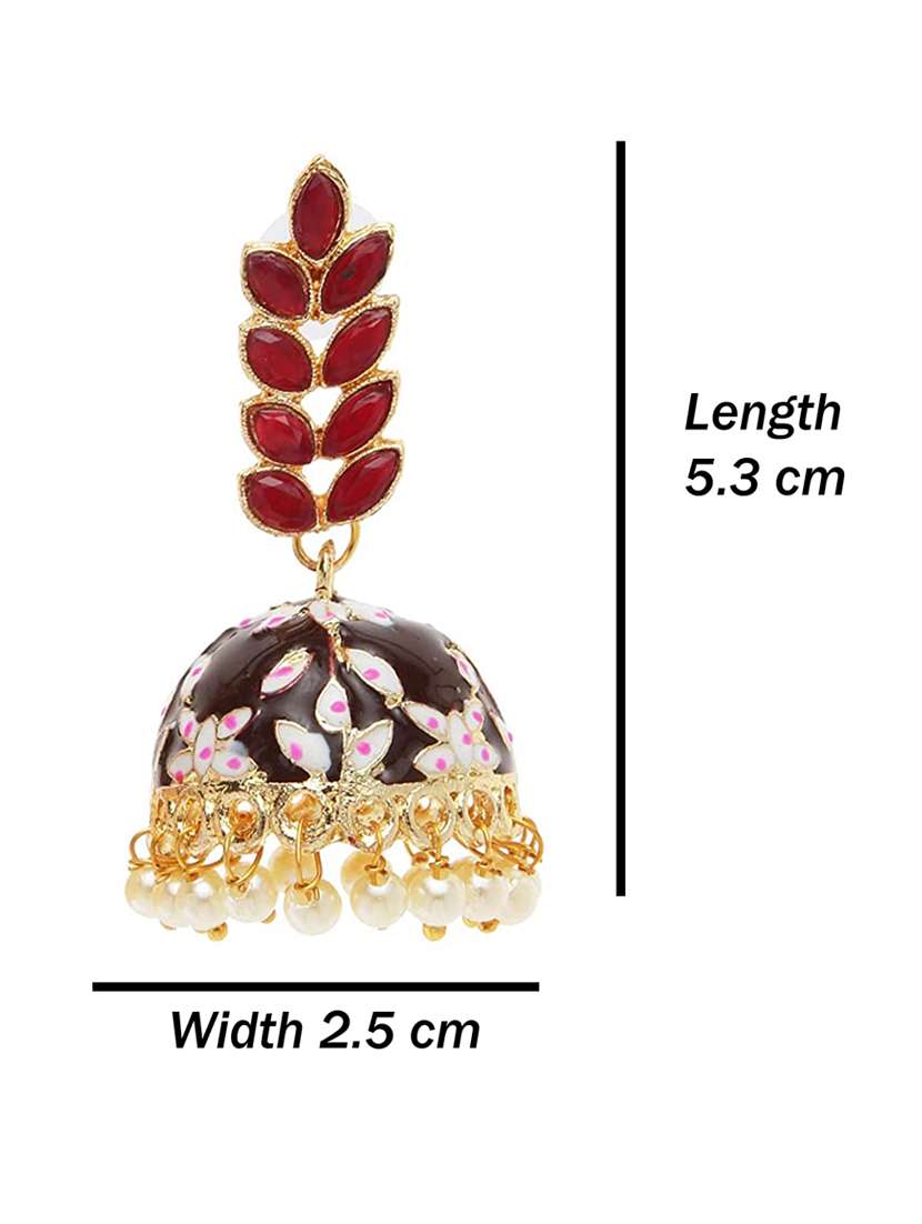 Black Brass Jhumka Earring