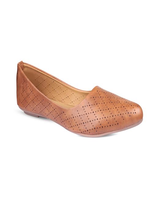 tan synthetic slip on ballerina - 17760524 - Standard Image - 0