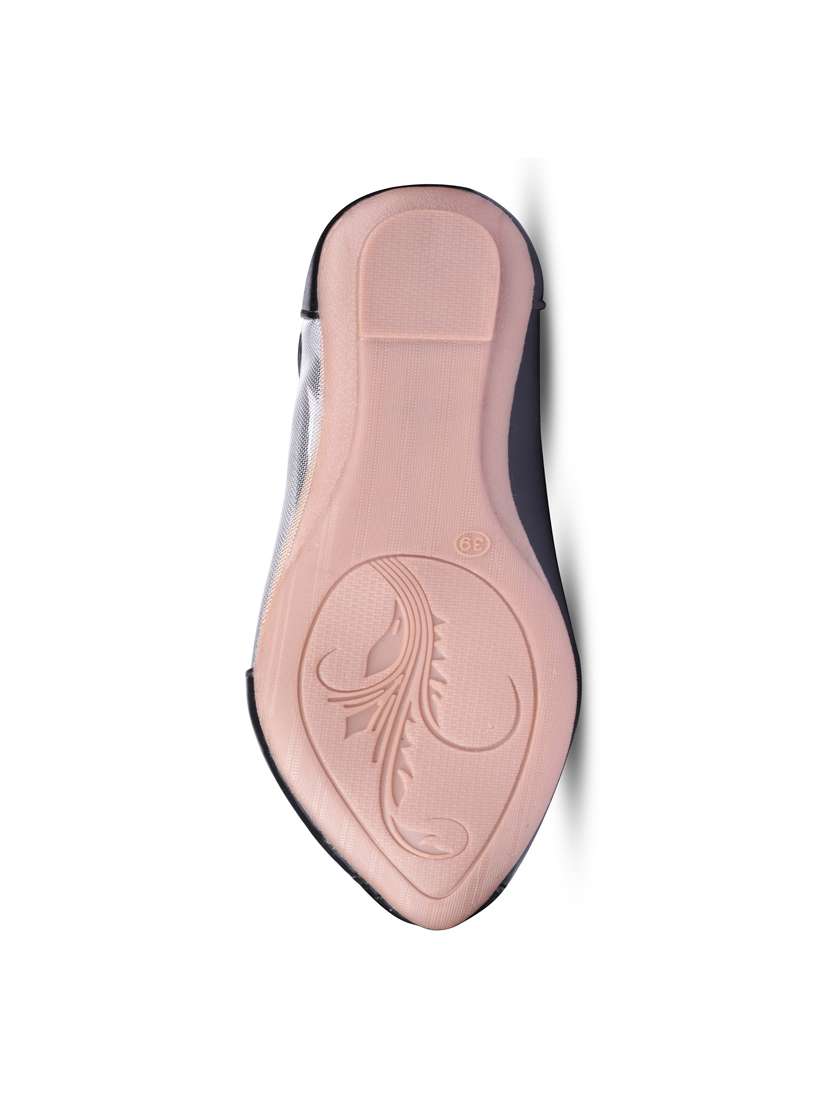 black synthetic slip on ballerina - 17760531 -  Standard Image - 5