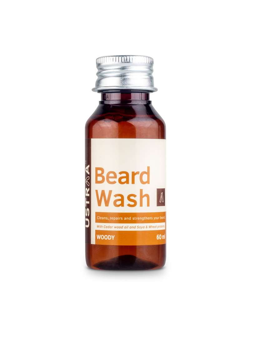 ustraa beard growth oil advanced - 60ml, ustraa beard wash woody - 60ml and ustraa beard softener - 100g - 17760601 - Standard Image - 3