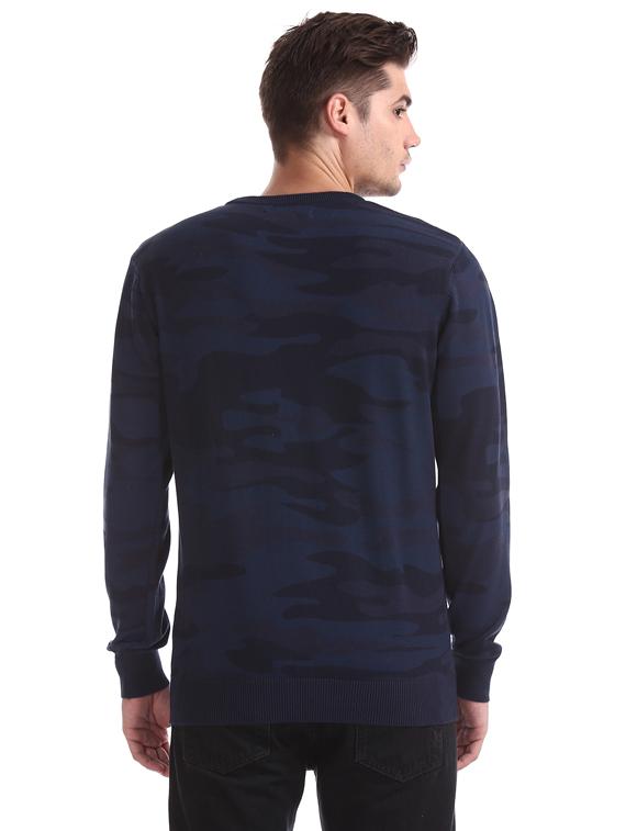 navy blue camouflage pullover - 17761370 - Standard Image - 3