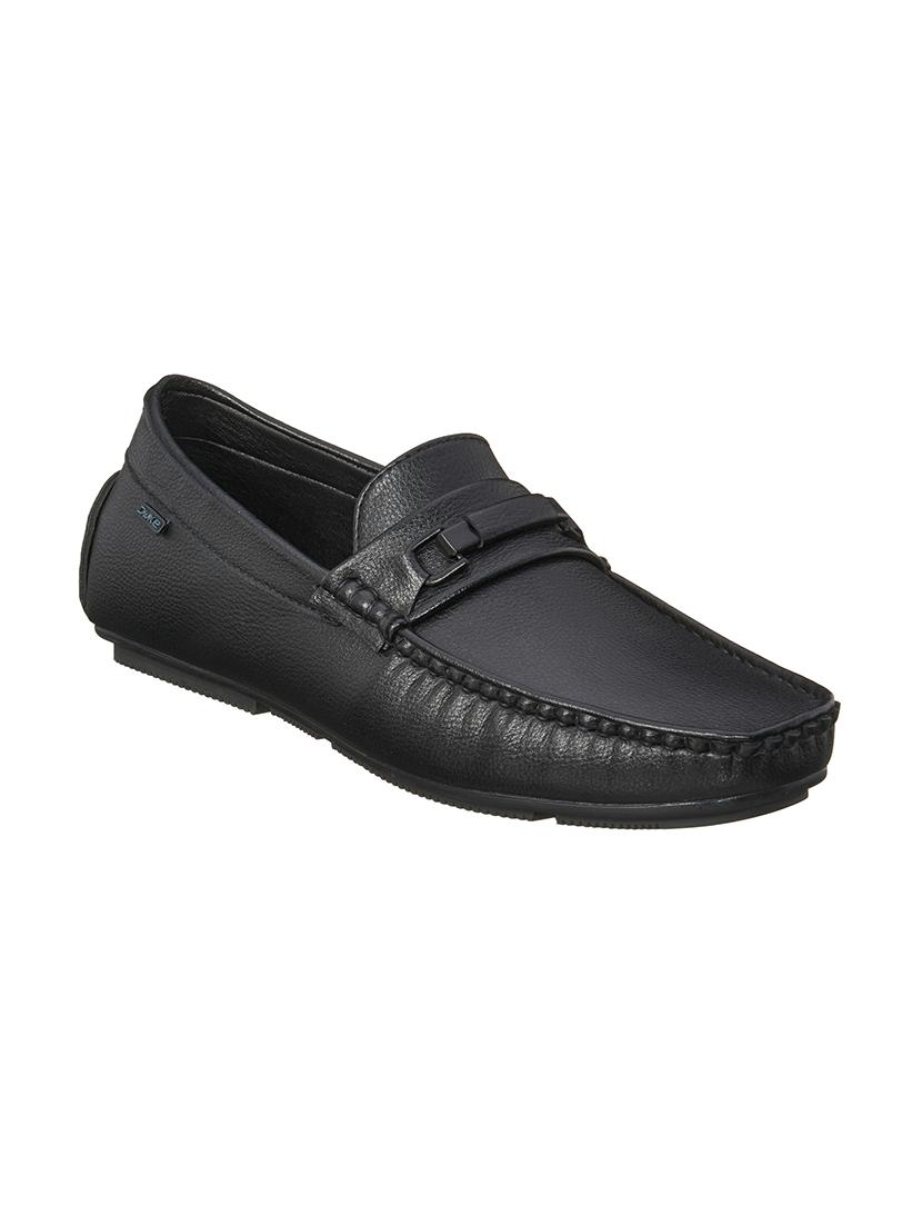 black synthetic slip on loafers - 17762219 -  Zoom Image - 0