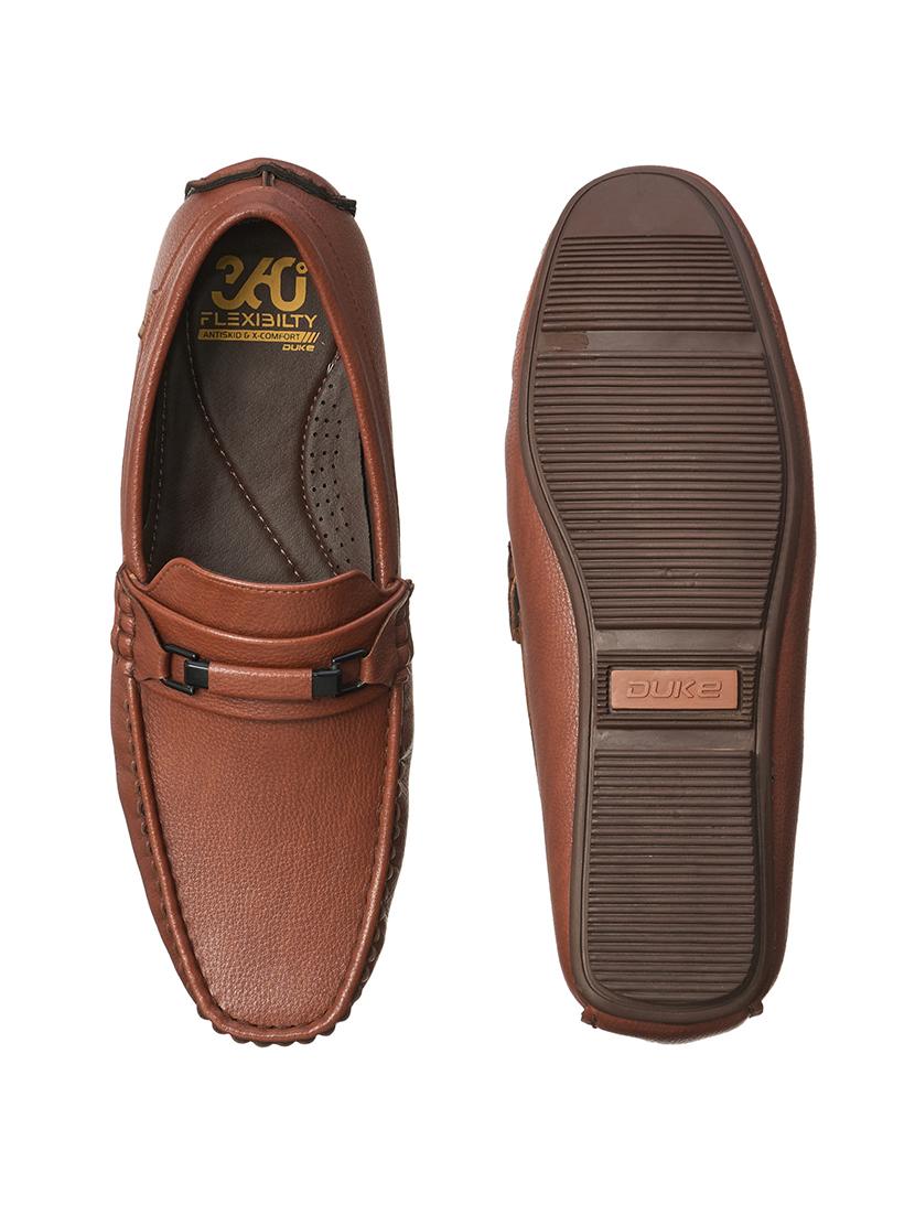 tan synthetic slip on loafers - 17762221 - Standard Image - 3