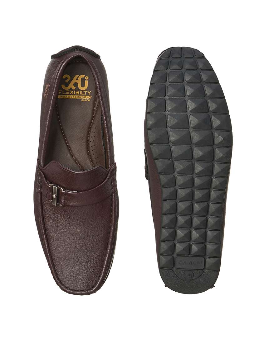 brown synthetic slip on loafers - 17762223 -  Standard Image - 3