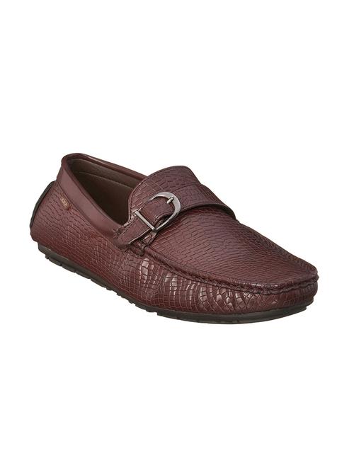 red synthetic slip on loafers - 17762226 -  Standard Image - 0