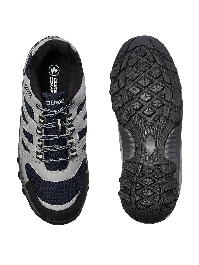 navy mesh & synthetic lace up shoes - 17762248 - Standard Image - 3