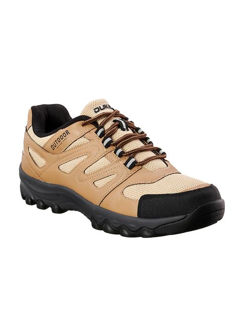 tan mesh & synthetic lace up shoes - 17762249 -  Standard Image - 0