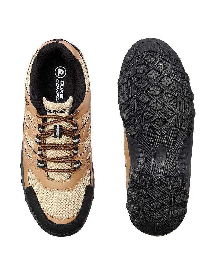 tan mesh & synthetic lace up shoes - 17762249 - Standard Image - 3