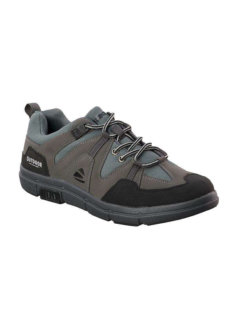 grey mesh & synthetic lace up shoes - 17762250 - Zoom Image - 0