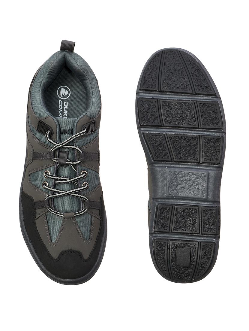 grey mesh & synthetic lace up shoes - 17762250 - Standard Image - 3