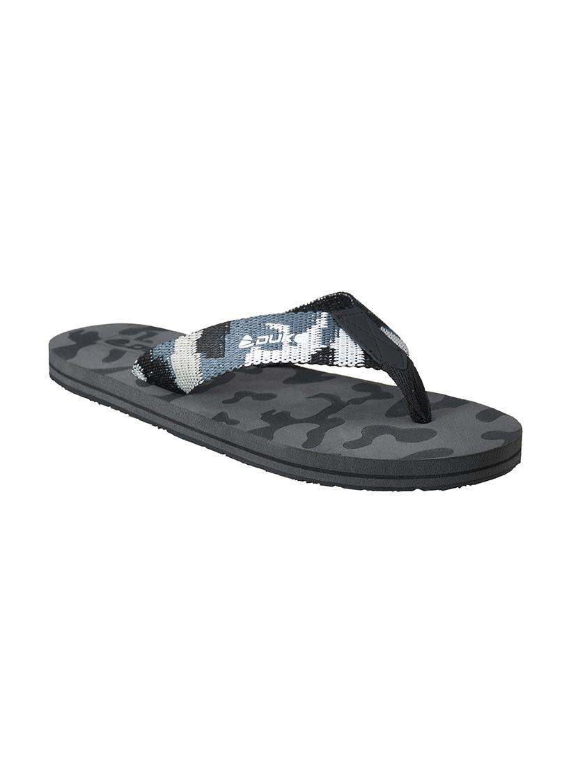 grey fabric slip on flip flops - 17762270 -  Zoom Image - 0