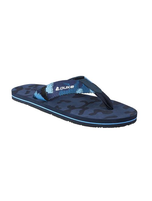 navy fabric slip on flip flops - 17762271 -  Standard Image - 0