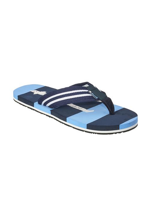 blue fabric slip on flip flops - 17762278 -  Standard Image - 0