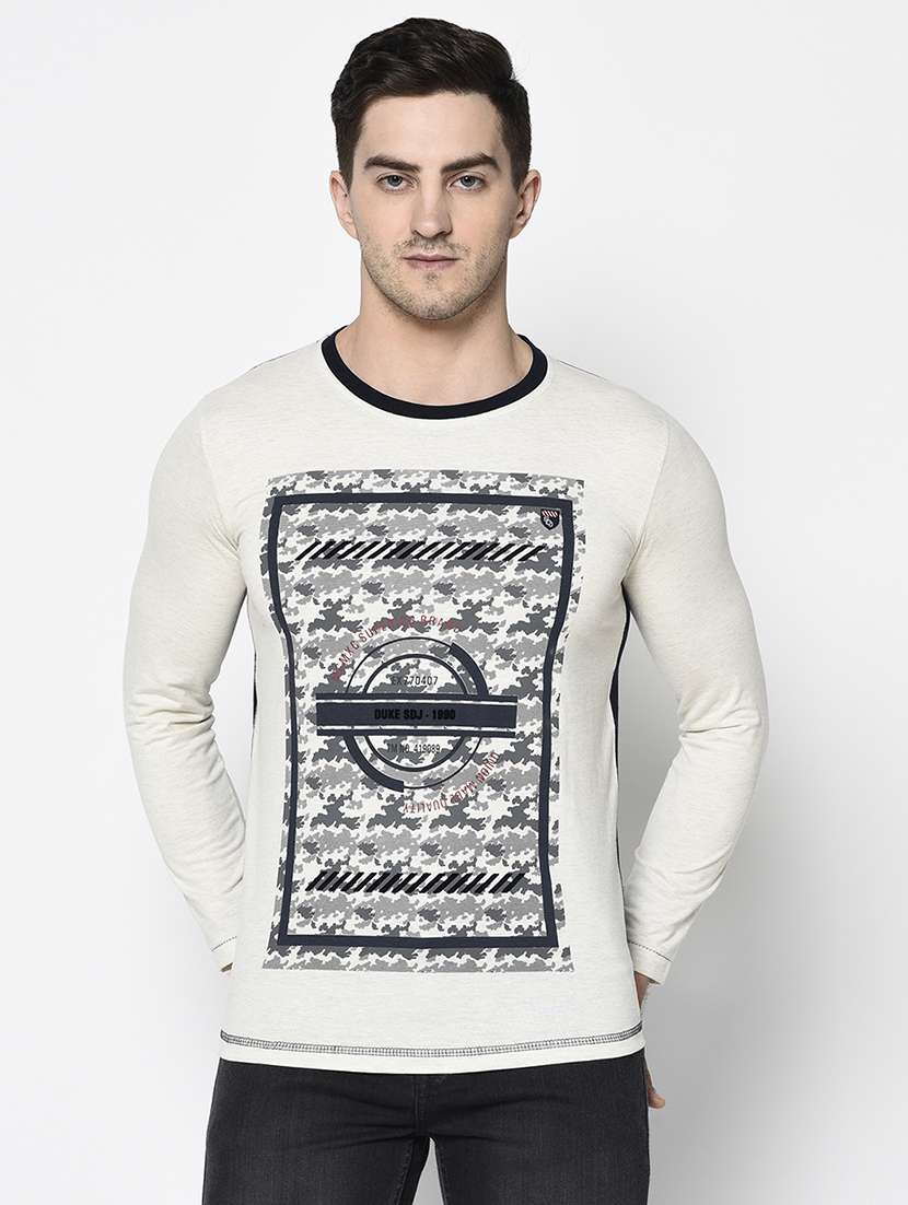 white printed t-shirt - 17762451 - Zoom Image - 0